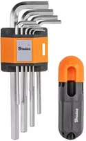 HEX šešiakampių raktų rinkinys 1,5–10 mm su T formos rankena Bradas, 9 vnt., long