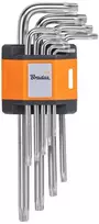 TORX raktų rinkinys 10–50 Bradas, 9 vnt., long