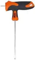 Šešiakampis raktas HEX 2,5 mm su rutuline galvute ir T formos rankena Bradas, 1 vnt., long
