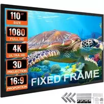 Vevor 110 colių 4K projektoriaus ekranas 16:9 formatas