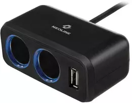 Neoline SL-211 automobilio cigarečių lizdo skirstytuvas x2+1USB