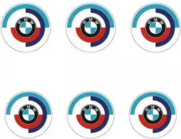 BMW Mod2 stabdžių suportų lipdukai – tuning, karščiui atsparūs, 6 vnt.