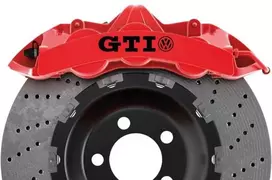 Volkswagen GTI stabdžių suportų lipdukai – sport performance tuning, 6 vnt.