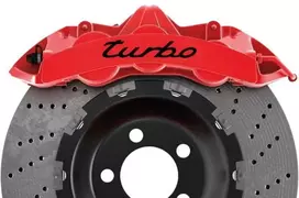 Porsche Turbo stabdžių suportų lipdukai – performance tuning, 6 vnt.