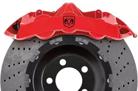 Dodge stabdžių suportų lipdukai – logotipo, karščiui atsparūs, 6 vnt.