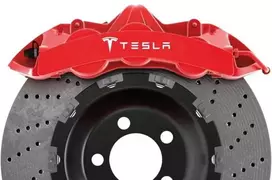 Tesla stabdžių suportų lipdukai – suderinami, karščiui atsparūs, 6 vnt.