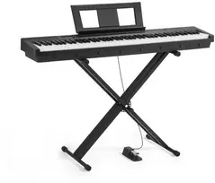 88 klavišų svertinis skaitmeninis pianinas, elektrinė klaviatūra su stovu ir pedalu, pianinas pradedantiesiems, nešiojamas pianinas namų naudojimui