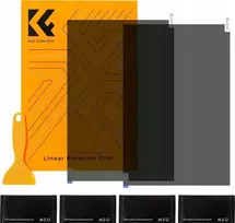 2 poliarizacinės plėvelės PL 300x200mm 30x20cm K&f Concept + priedai / Kf31.076 rinkinys