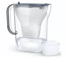 Vandens filtravimo ąsotis BRITA Style Essential 2.4L, pilkas su vandens filtrais MAXTRA PRO PURE PERFORMANCE, 4 vnt.