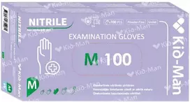 None Vienkartinės nitrilinės violetinės pirštinės Kid-Man M 100 vnt