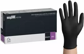 Vienkartinės pirštinės EasyCare XS, 100vnt., juodos