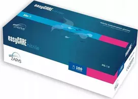 EasyCARE vienkartinės nitrilo pirštinės, be miltelių, nesterilios, mėlynos, L dydis, 100vnt.