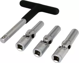 Toya Sa Poland Kaitinimo žvakių galvučių rinkinys – su kardano jungtimis – 3/8", 8–10 mm, 4 vnt (YT-05347)