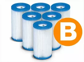 Popierinis baseino siurblio filtras, 6 vnt., Intex siurbliams 28633/28634, pakaitinė filtro kasetė, baseino valymo filtras