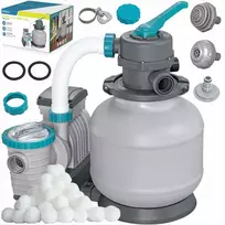 Baseino smėlio filtro siurblys, sodo baseinams, didelis srautas, su filtravimo rutuliukais, 8327 l/h