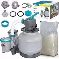 Baseino smėlio filtro siurblys, didelis srautas, antžeminiams baseinams, su 25 kg smėlio