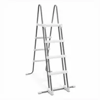 Baseino kopėčios 122cm, metalinio rėmo baseino laipteliai, 4 laiptelių baseino kopėčios, priėjimas prie sodo baseino