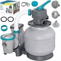 Baseino smėlio filtro siurblys, didelis srautas 8327 l/h, antžeminiams baseinams, 6 padėčių vožtuvas, su pirminiu filtru