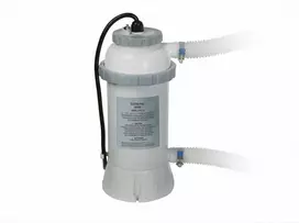Baseino šildytuvas sodo baseinams, 3 kW elektrinis vandens šildytuvas, pripučiamiems ir karkasiniams baseinams iki 457 cm, baseino temperatūros kontrolė