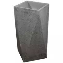 Besk Gėlių vazonas Stiklo pluošto Geometrinės formos Pilkas 50x50x80cm