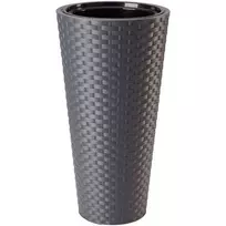 FORM PLASTIC Gėlių vazonas "Rattana Slim", 30 cm, pilkos spalvos
