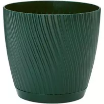FORM PLASTIC Vazonas MIKA su padėklu 17cm, Žalias
