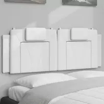 Galvūgalio pagalvėlė, Viana, baltos spalvos, 152cm, dirbtinė oda