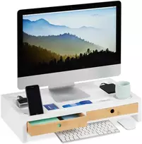 Laikiklis Relaxdays XL monitoriaus stovas su organizatoriumi