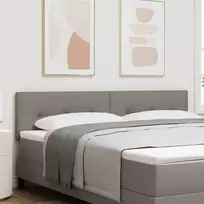 LED galvūgalis su LED juostelėmis Taupe 180 cm audinys