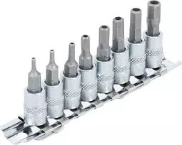Bgs Technic Antgalių rinkinys | 6.3 mm (1/4") | hex šešiakampis | su skyle | 2 - 7 mm | 8 vnt. (5156)