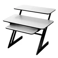 DNA Professional SD3 - Mokymosi stalas su klaviatūros lentyna, 91,4 cm (juodas ir pilkas)