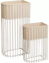 Home Styling Collection 2 metalinių stovimų gėlių vazonų rinkinys SOFT FORM