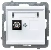 Ospel GPA-1RF/m/75 SONATA F tipo antenos lizdas, viengubas matinės baltos spalvos GPA-1RF/m/75