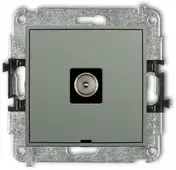 Karlik Elektrotechnik 61MGTVBO-1 MINI Vieno TV antenos lizdo mechanizmas, be ženklinimo lauko, skirtas naudoti su 61MGTVBO-1