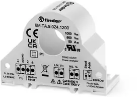 Finder Elektros tinklo parametrų analizatorius 50A - 800 V AC/1000 V DC Modbus RS485 6M.TA.9.024.1200