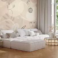 Artgeist Fototapetas - rusvai gelsvas Line Art