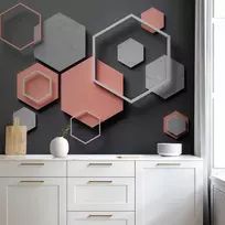 Artgeist Fototapetas - Hexagon Plan