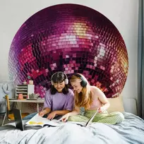 Artgeist Apvalus fototapetas - Magenta disco ball