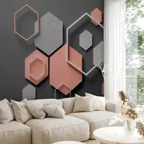 Artgeist Fototapetas - Hexagon Plan