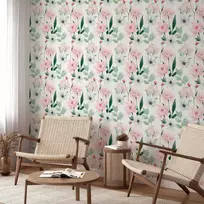 Artgeist Tapetas - Peonies on baltas background