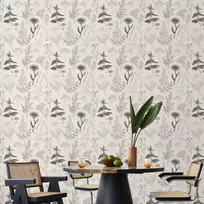 Artgeist Tapetas - Flowers and herbs in warm greys