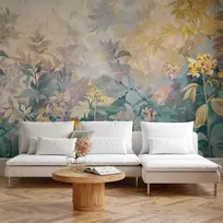 Artgeist Fototapetas - Tapestry Pattern with a Meadow and Flowers Kilim with a Spring Motif