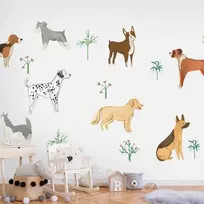 Artgeist Fototapetas - Doggies - a Subtle Illustration for Children