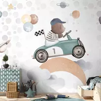 Artgeist Fototapetas - Teddy Bear in a Racing Car