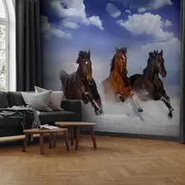 Artgeist Fototapetas - Horses in the Snow