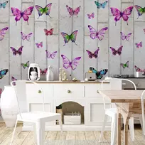 Artgeist Tapetas - Butterflies and Concrete