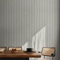 Artgeist Tapetas - Wooden Texture - Symmetrical vertical lines on a baltas background.