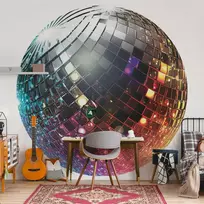Artgeist Apvalus fototapetas - Sidabrinis disco ball