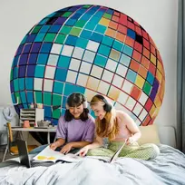Artgeist Apvalus fototapetas - Mėlyna disco ball