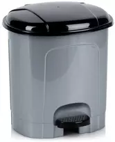 Plastikinė šiukšliadėžė su pedalu, pilka, 5,5 l